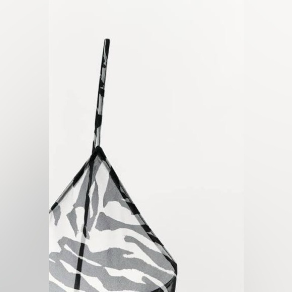 Zara animal print semi sheer top Zebra print NWT - Picture 5 of 6